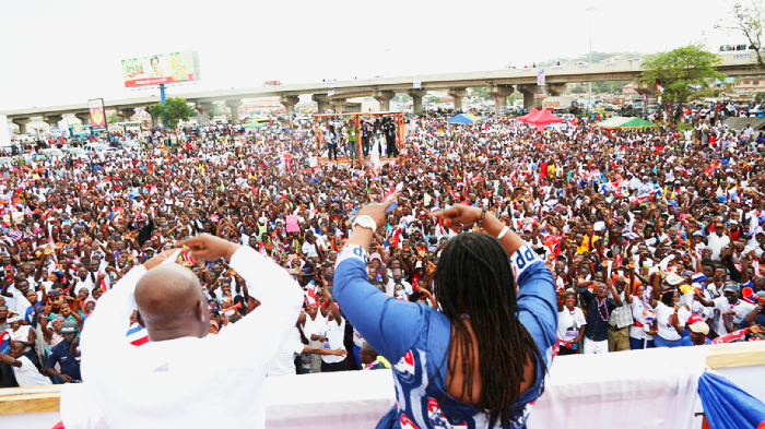  Akufo-Addo, Tina Mensah acknowledging the crowd